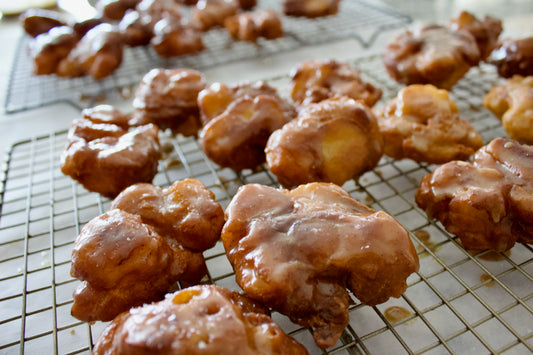 Apple Fritters with Espresso Glaze Recipe