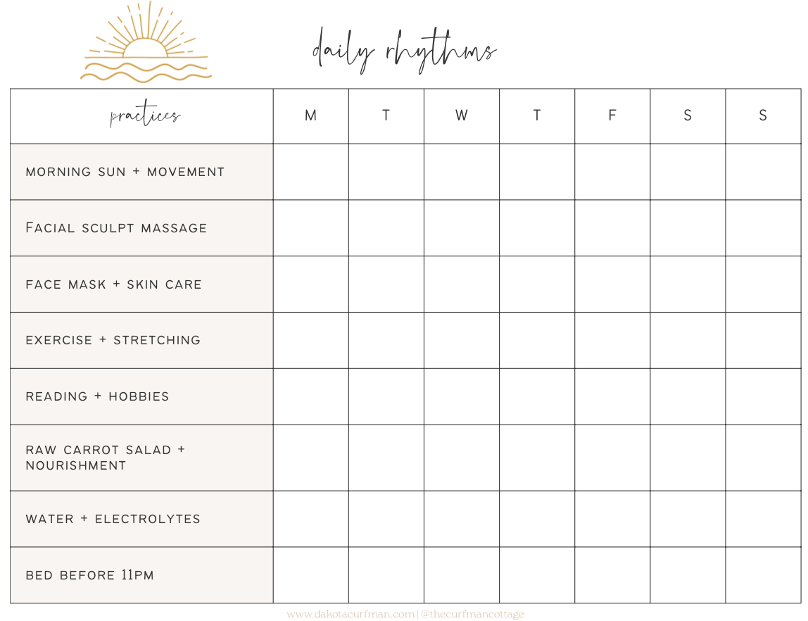 Daily Rhythm Printable